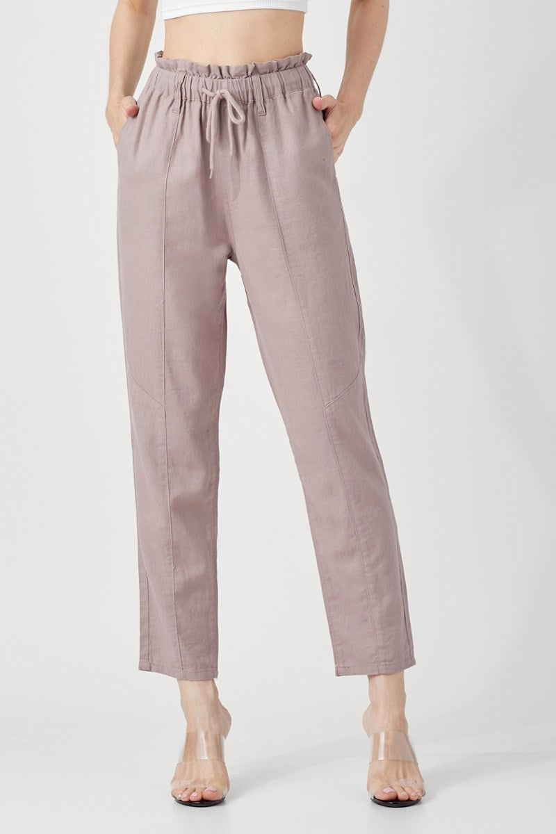Risen - Rosy Brown Linen Pants