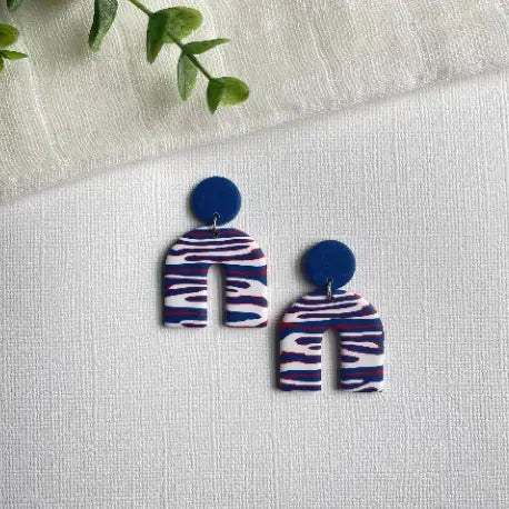 Buffalo Bills - Zebra Arch Dangle Earrings