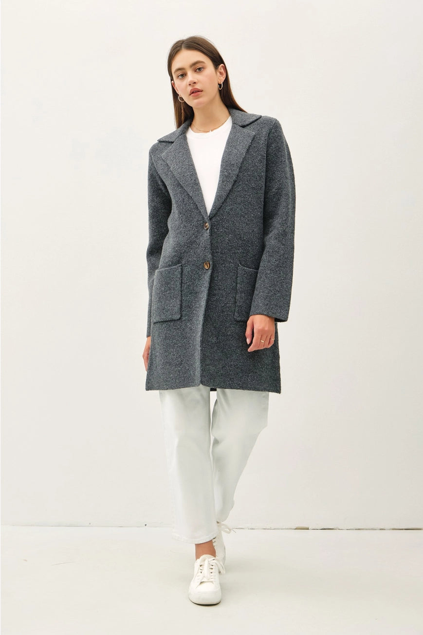 Ultra Soft Two Single Button Coatigan
