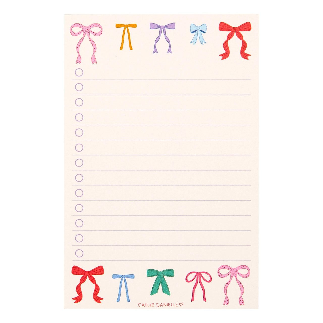 Coquette Bows To Do List Notepad