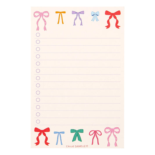 Coquette Bows To Do List Notepad