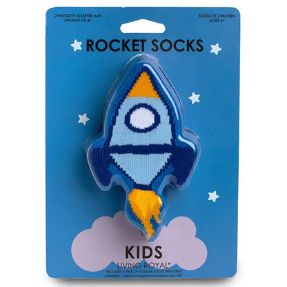 Kids 3D Packaged Crew Socks - Rocket Ship