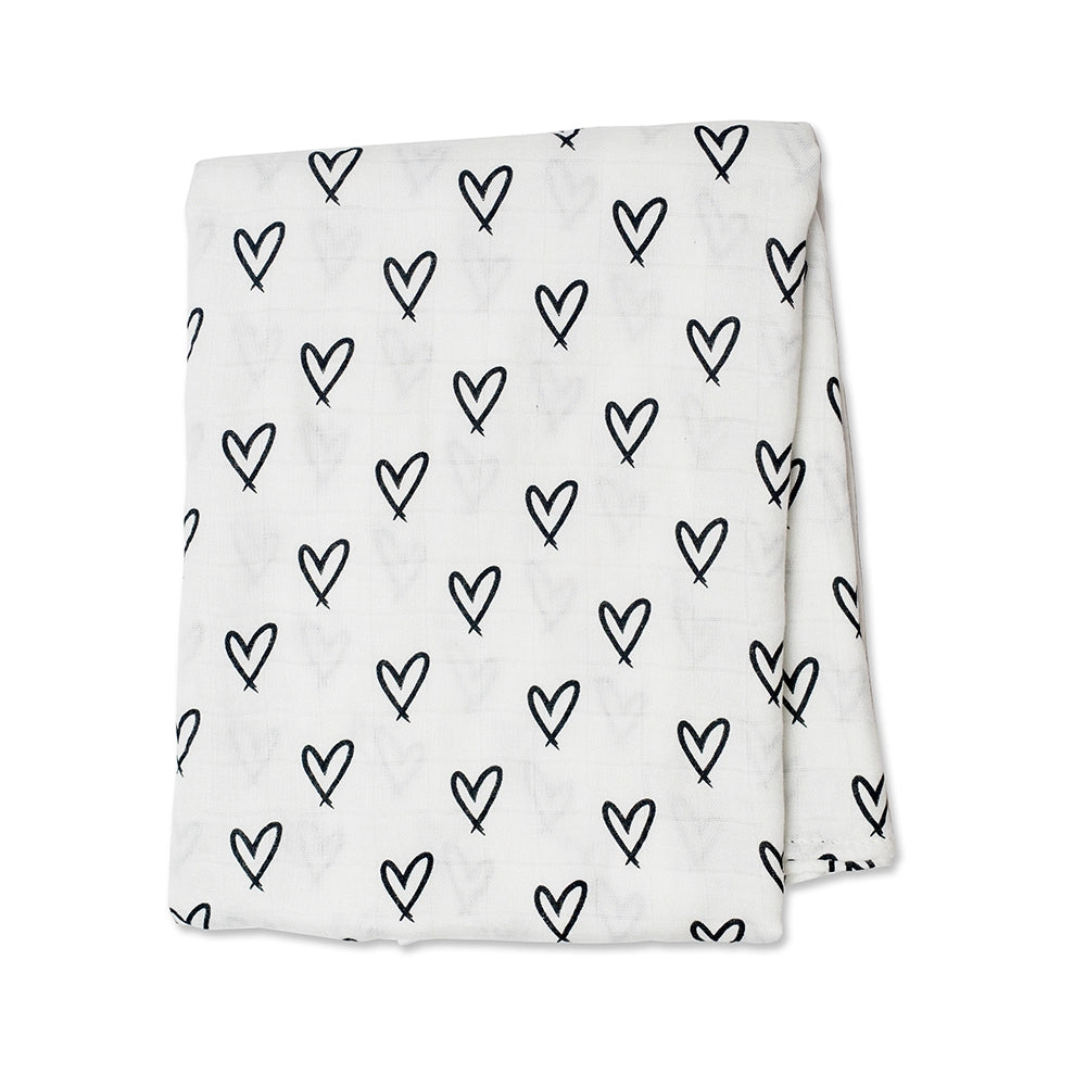 Deluxe Bamboo Swaddle - Messy Hearts