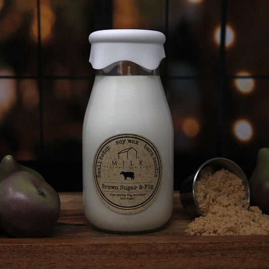 Milk Bottle Candle - Brown Sugar & Fig