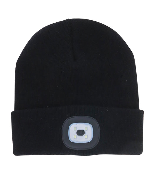 Night Scope Rechargeable Led Beanie - Black