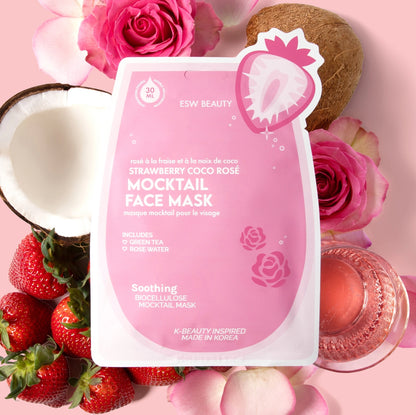 ESW Mocktail Face Mask - Strawberry Coco Rosé