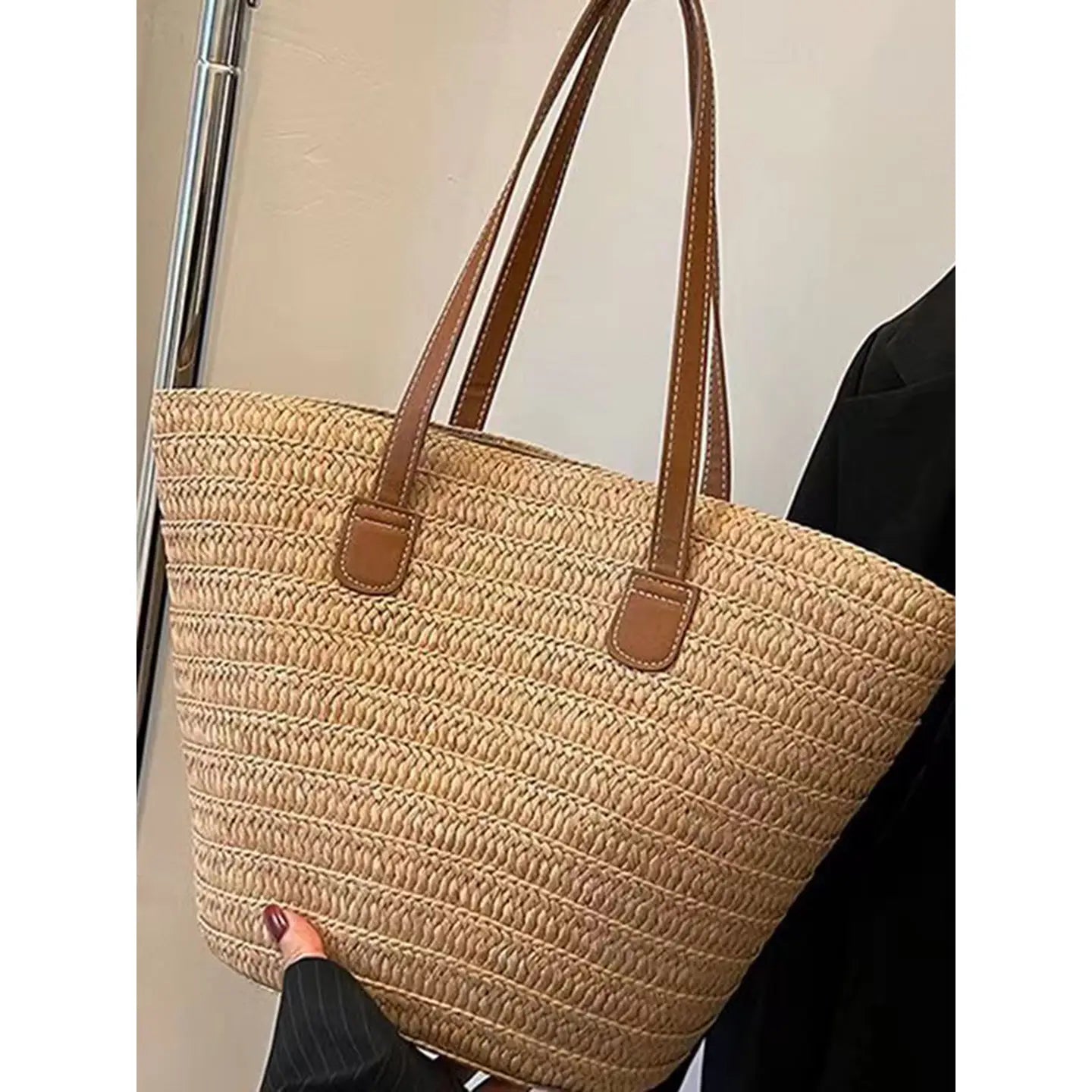 Woven Summer Tote Bag {Brown}