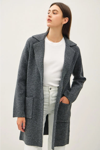Ultra Soft Two Single Button Coatigan