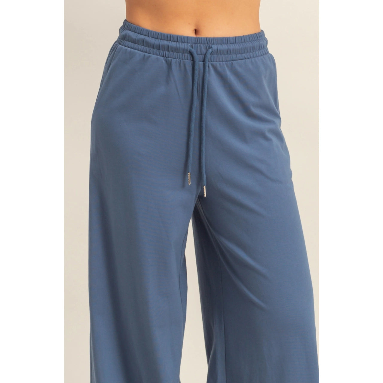 Dusty Navy Wide Leg Pants
