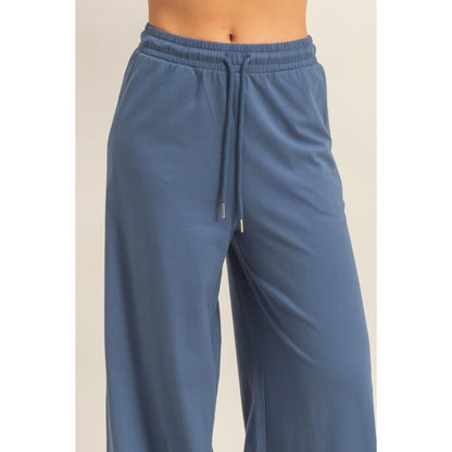 Dusty Navy Wide Leg Pants