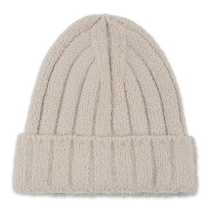 Ribbed Knit Beanie - Beige