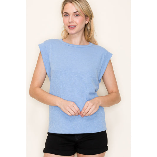 FINAL SALE - Solid Slubbed Knit Top