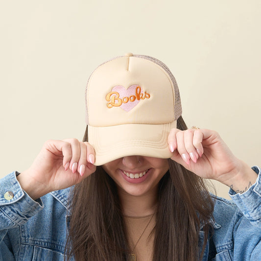 FINAL SALE - Trucker Hat - Heart Books