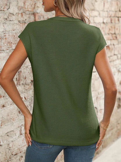 The Willow Cap Sleeve Sweater (Army Green)