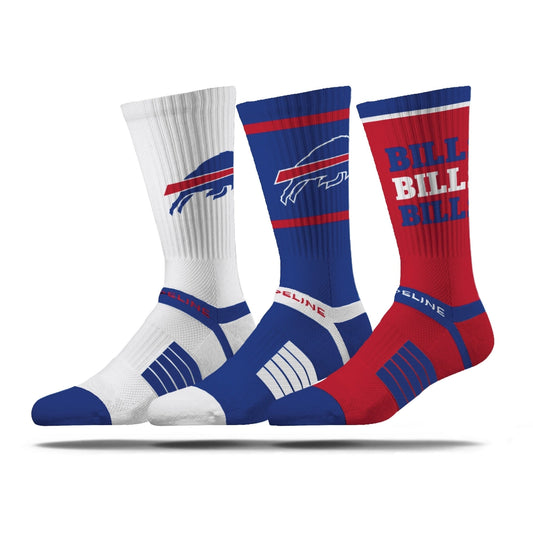 Buffalo Bills - Premium Knit Crew Sock 3-Pack