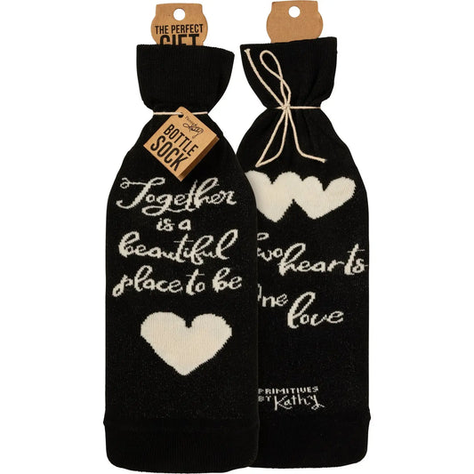 Bottle Sock - Two Hearts One Love