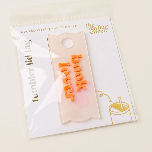 Tumbler Lid Tag - Book Lover