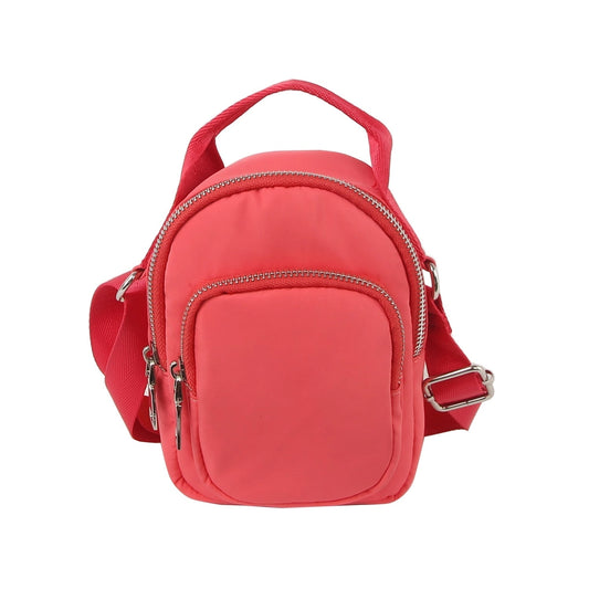 Nylon Mini Crossbody Bag {Scarlet}