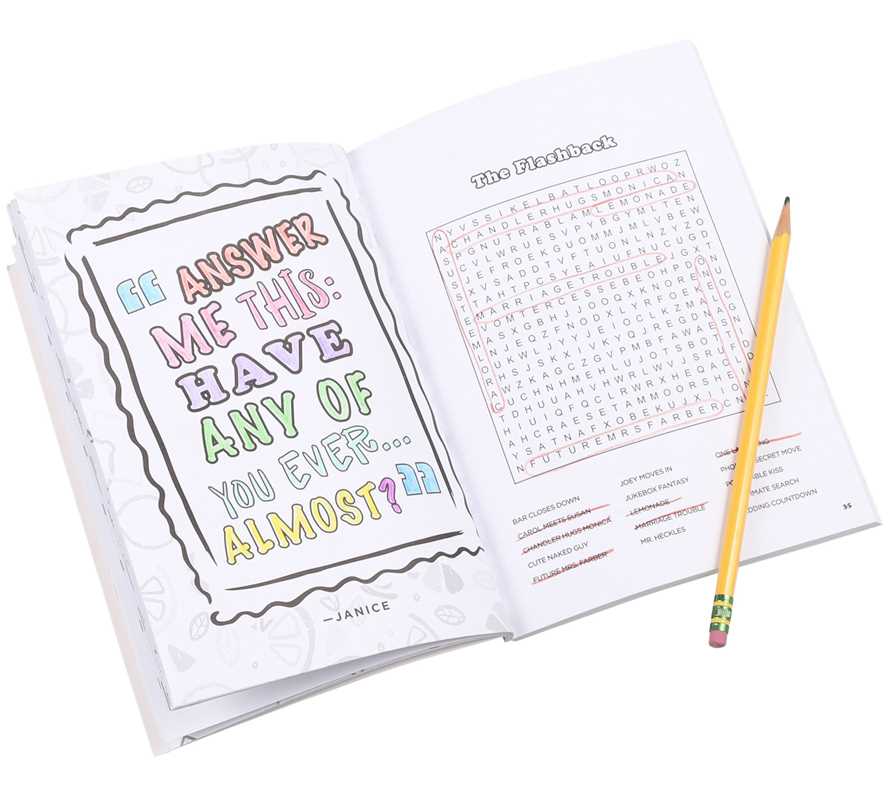 Friends Word Search, Quips, Quotes, and Coloring Book