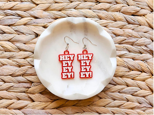 Buffalo Bills - Hey-Ey-Ey-Ey Earrings (Red)