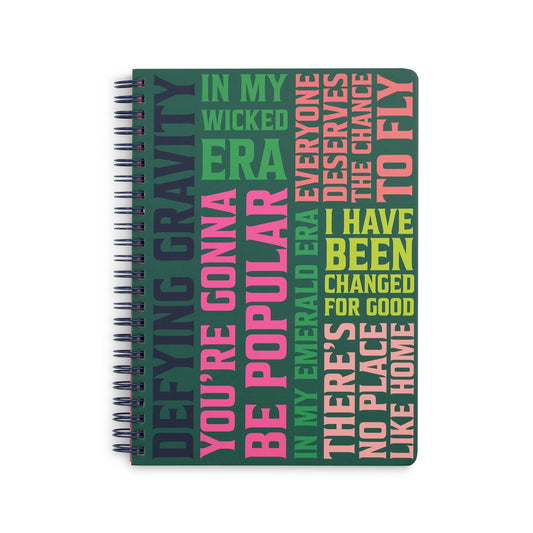 Wicked Inspired Mini Notebook - Word Cloud
