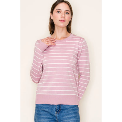 Lurex Yarn Stripe Sweater