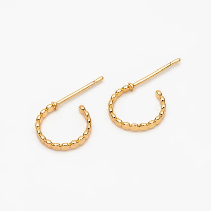 The Ali Gold Plated Dainty Hoop Studs