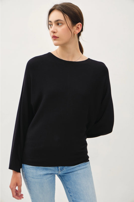 Basic Oversized Dolman Sleeve Sweater