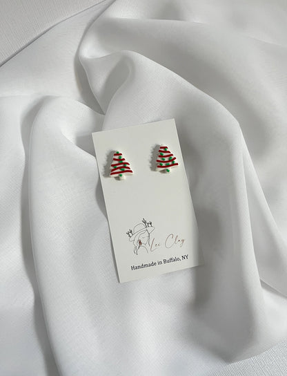 Holiday Earrings - Christmas Cake Studs