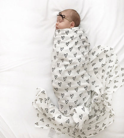 Deluxe Bamboo Swaddle - Messy Hearts