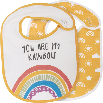 You Are My Rainbow Bib Set