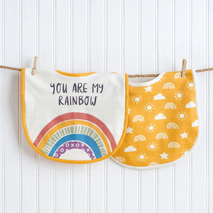 You Are My Rainbow Bib Set