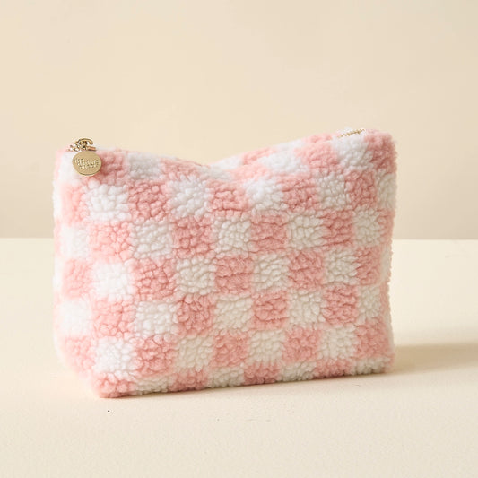 Teddy Pouch-Check Blush