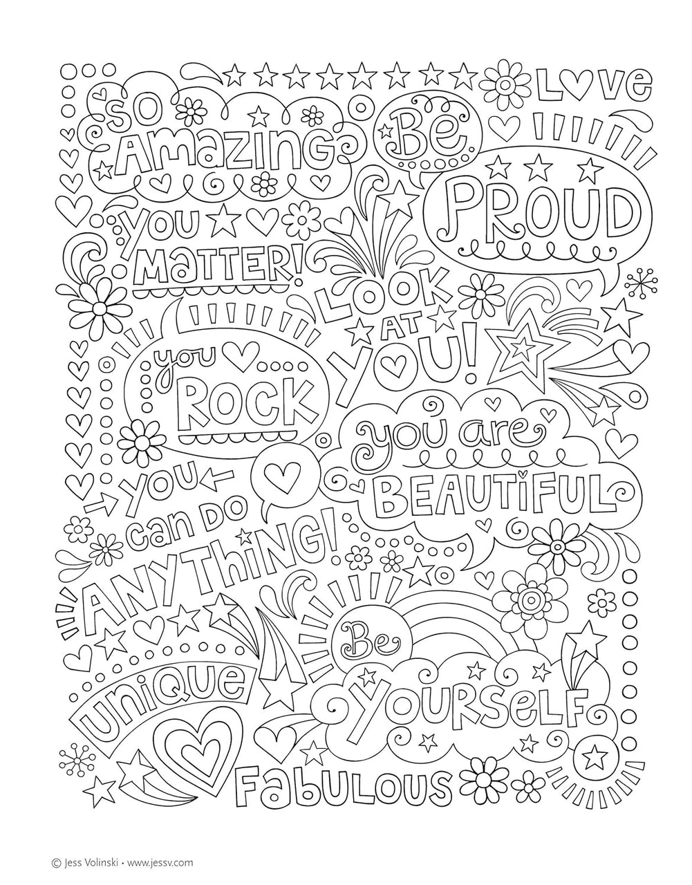 Notebook Doodles - Go Girl! - Coloring For Tweens