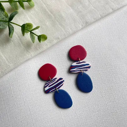 Buffalo Bills - Stacked Dangle Earrings
