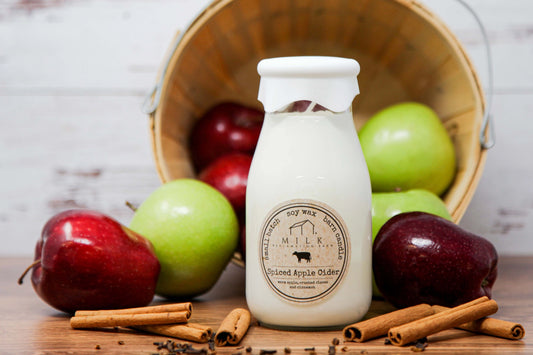 Milk Bottle Candle - Spiced Apple Cider