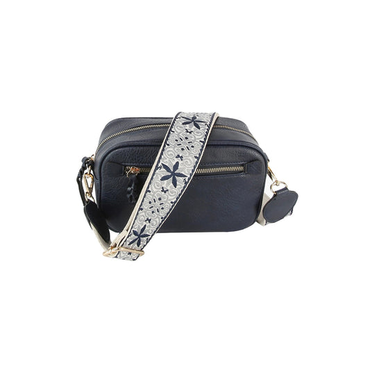 Crossbody Bag with Guitar Strap {Navy}