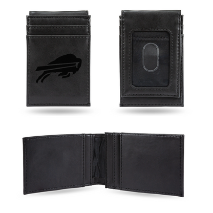 Buffalo Bills Laser Engraved Front Pocket Wallet {Black}