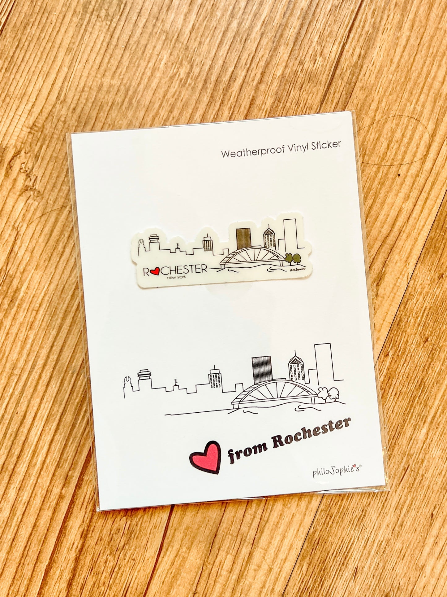 Love Rochester Skyline Sticker