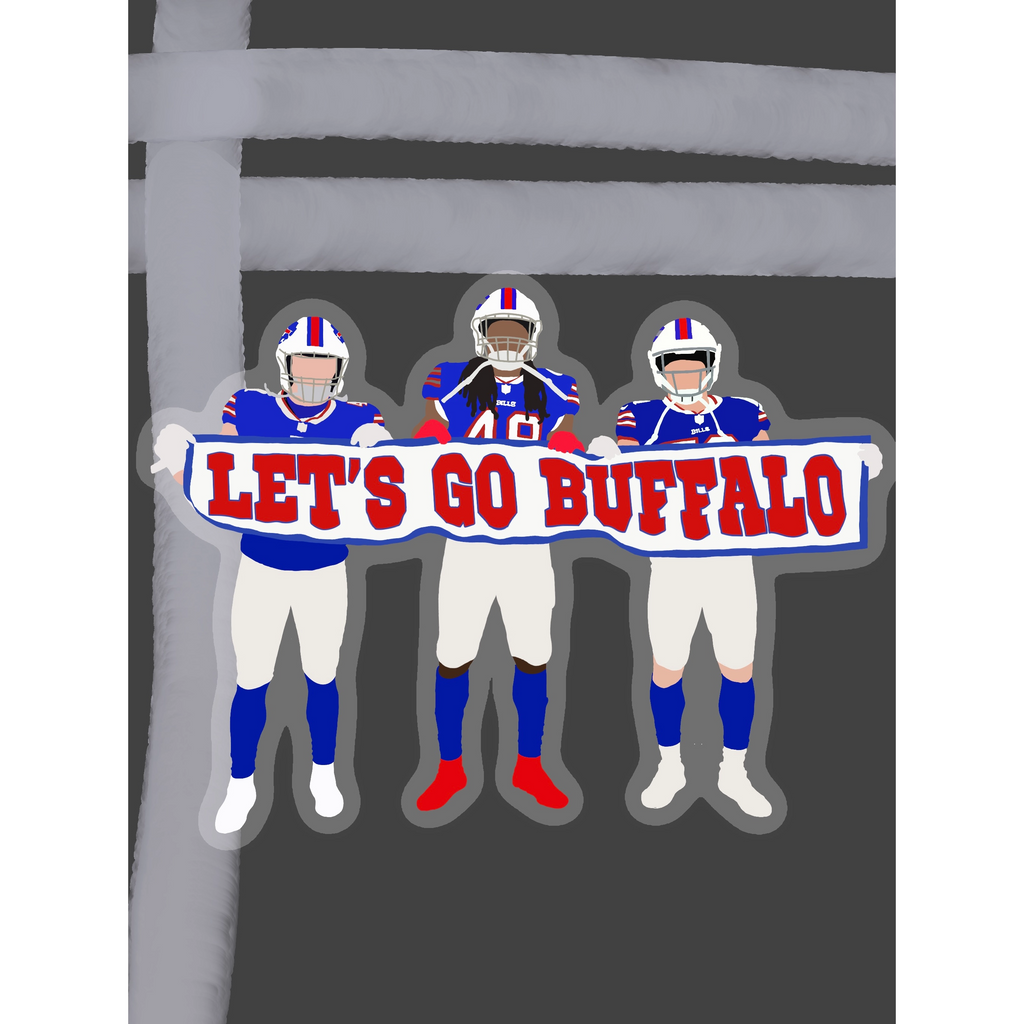 Buffalo Bills 2020 AFC East Champions Vinyl Sticker 3.3"x3.8&